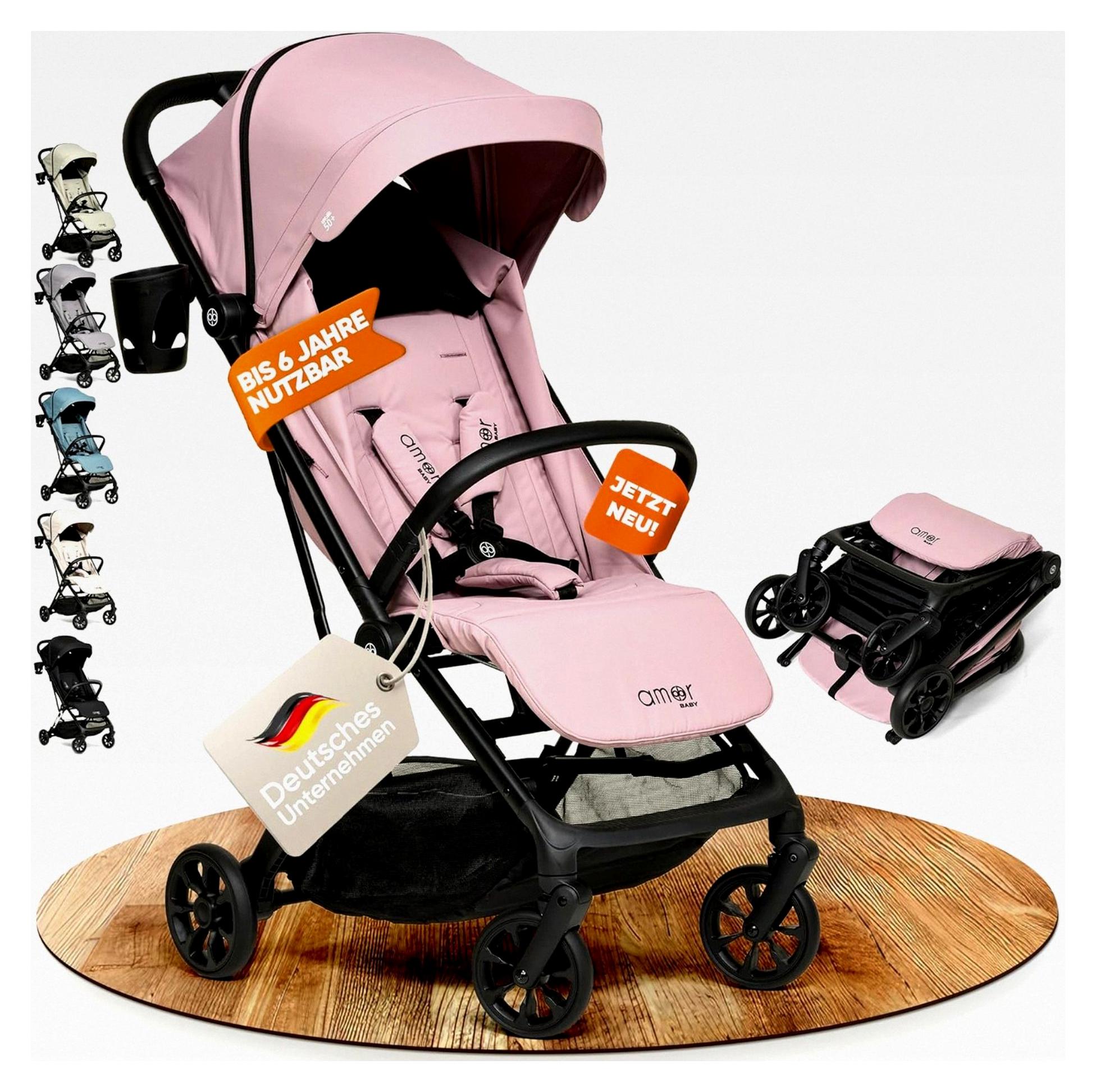 Reisebuggy mit Einhand-Faltsystem | Leichter Kinderwagen | Kompakt und zusammenklappbar für Reisen | Verstellbarer Sitz für Kinder | Babybuggy