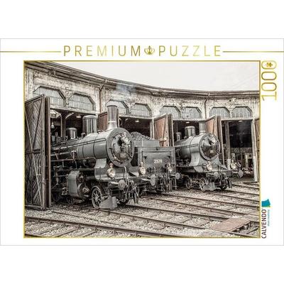 CALVENDO Puzzle Dampflokomotiven 2978,1367 und 705 | 1000 Teile Lege-Größe 64x48cm Foto-Puzzle für glückliche Stunden