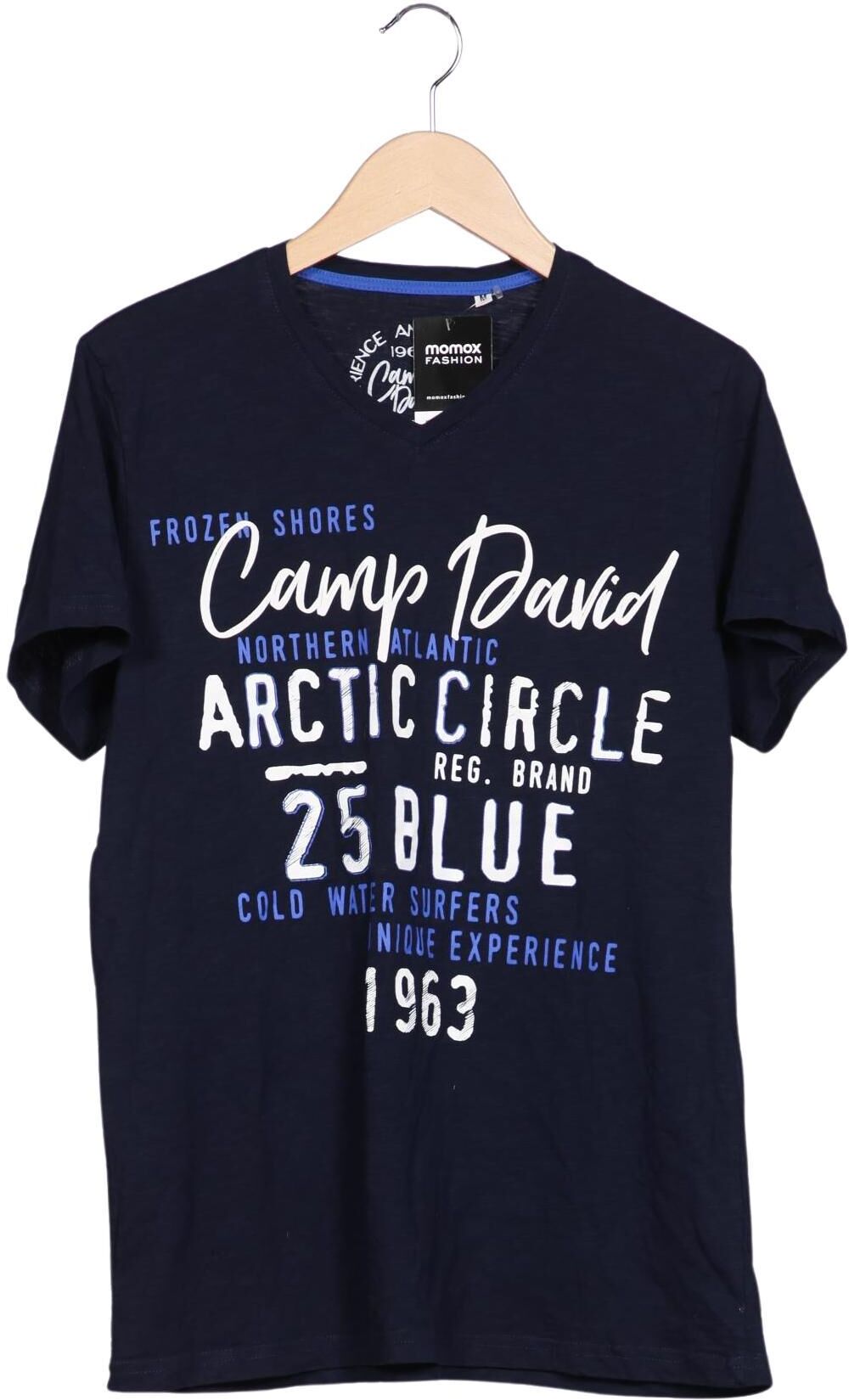 Camp David Herren T-Shirt, Marineblau, Gr. M, Baumwolle - Second Hand