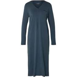 Tchibo - Nachthemd mit Satin - Damen - Gr. S - blau