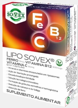 SOVEX® LIPO SOVEX FERRO 15mg + VIT B12 500mcg + VIT C 150
