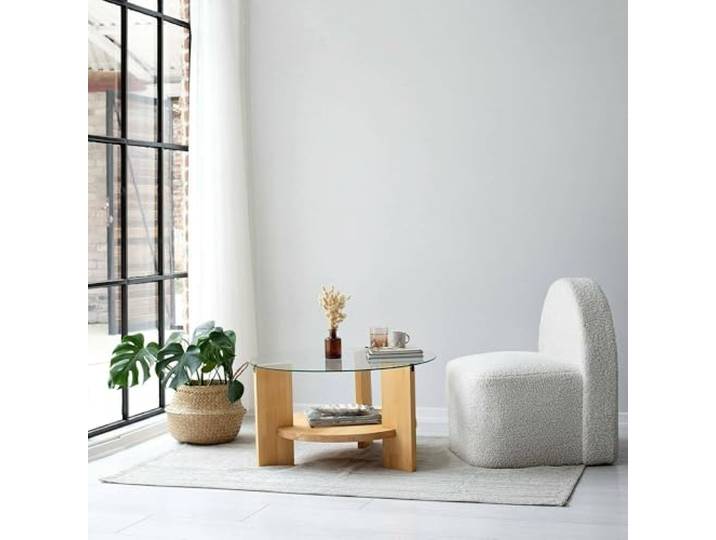 Dmora Couchtisch Alnitak 75x75x40 cm Braun mit Magazinablage