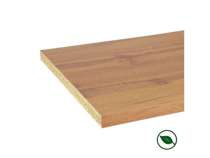 Plan de travail stratifié CPL chêne naturel 3040 x 640 x 38 mm - FSC MIXTE 70% Gamme Confort FORESTEA Dimensions : 3040 mm x 640