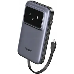 Ugreen Uno (10000 mAh, 30 W, 37 Wh), Powerbank, Schwarz, Silber
