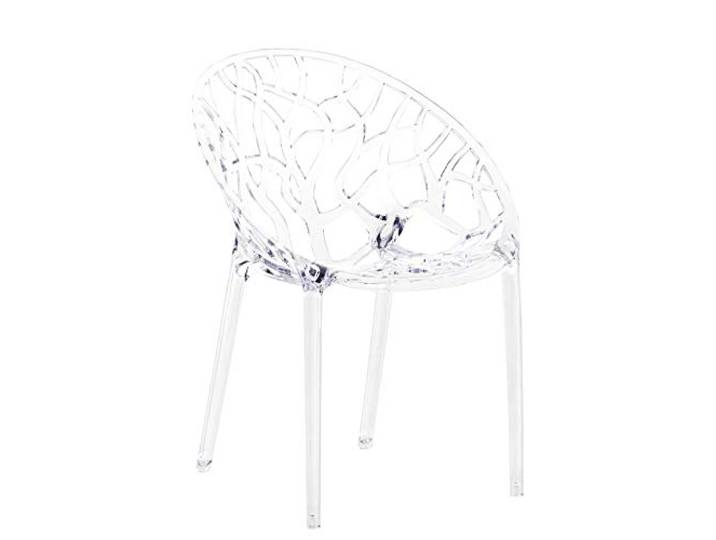 CLP Design-Gartenstuhl Crystal Kunststoff I Wetterbeständiger Stapelstuhl I Max. Belastbarkeit: 160 kg Farbe transparent