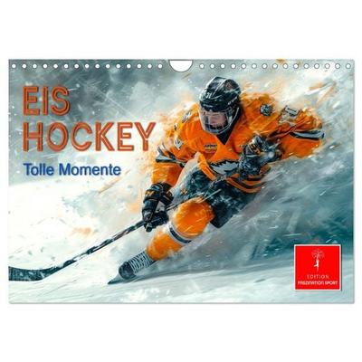 Eishockey - tolle Momente (Wandkalender 2026 DIN A4 quer), CALVENDO Monatskalender