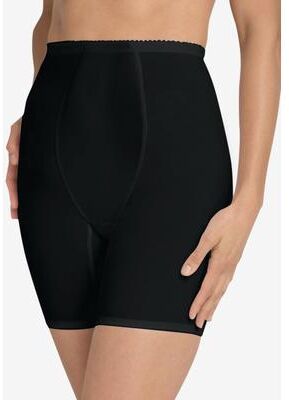 Plus Size Women's High-Waist Power Mesh Long Leg Shaper by Secret Solutions in Black (Size L) Shapewear