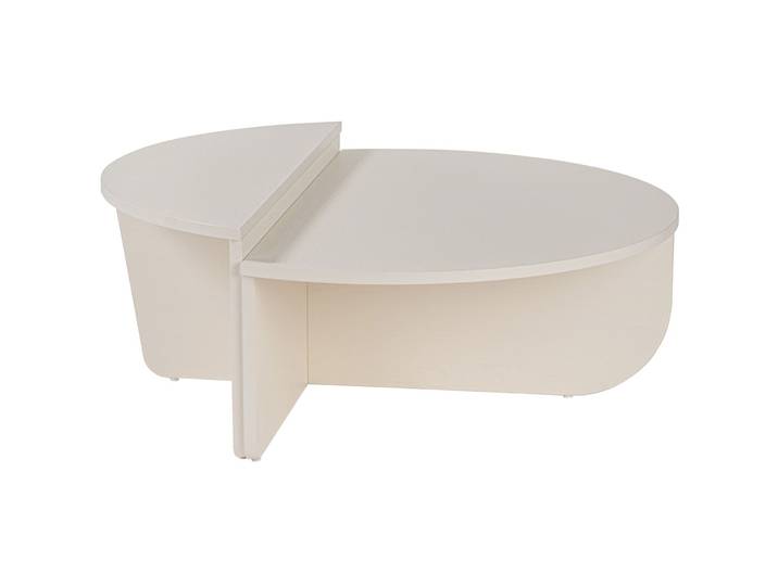 Salontisch, teilbar - Farbe: beige - Material: Holzwerkstoff - 63
