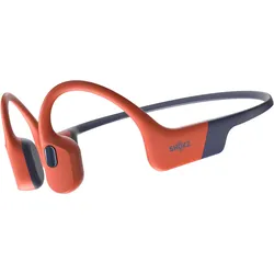 Shokz OpenSwim Pro (Wireless Charging) (Keine Geräuschunterdrückung, 9 h, Kabellos), Kopfhörer, Rot, Orange