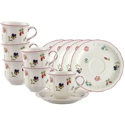 Villeroy & Boch, Tasse, Petite Fleur Kaffeetassen mit Untertassen (120 ml, 6x)