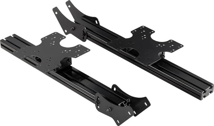 Round Tube Freestanding Triple Monitor Stand, Monitorhalterung schwarz, für Displays bis 109,2 cm (43")