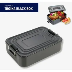 Lunch-Box Aluminium Bügelverschluss 17,9cm - Black Box vielseitig einsetzbar