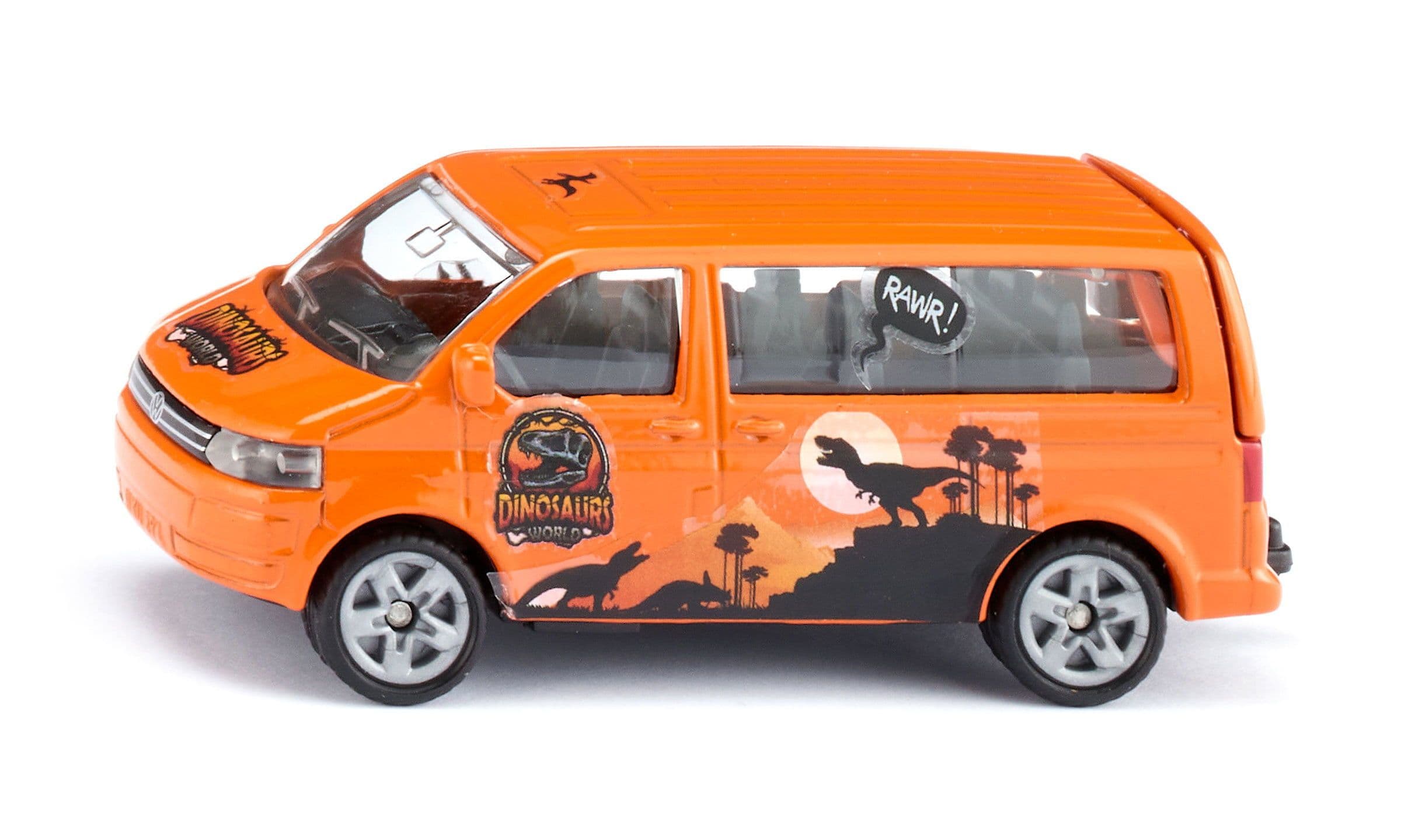 Siku VW Multivan mit Dino-Stickern (Orange) 10107000011