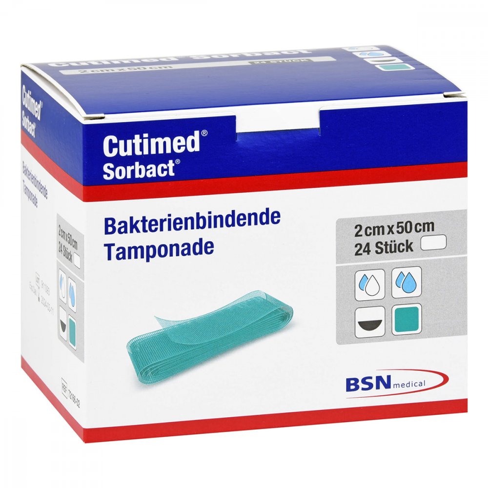 BSN medical GmbH Cutimed Sorbact bakterienbindende Tamponaden 2x50 cm 07351731
