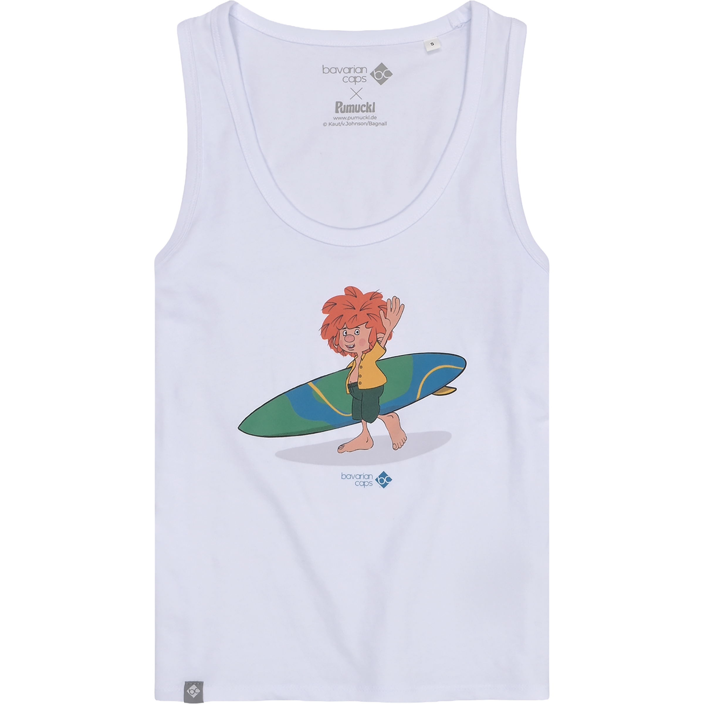 Bavarian Caps Pumuckl Surft Top Damen Tanktops weiss Größe S Lifestyle Hautfreundlich