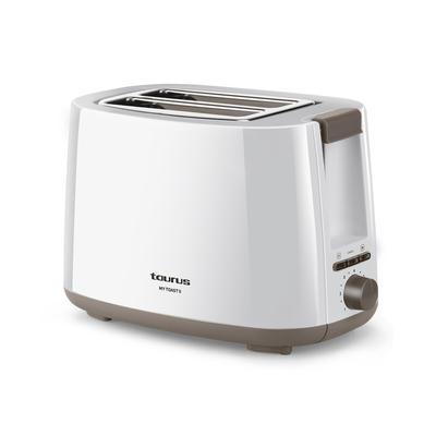 Taurus Mytoast II Toaster 750 W, mit 2 Einschüben, 3 Funktionen, 7 Toaststufen, Selbstzentrierung, Krümelschublade, Krümelschublade