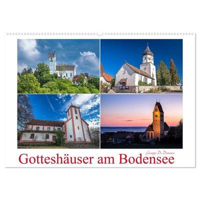 Gotteshäuser am Bodensee (Wandkalender 2027 DIN A2 quer), CALVENDO Monatskalender