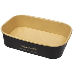 MONOUSO - Schwarz Rechteck Verpackungen 500 ml 17,3x12,1x4,3cm (50 Stück)