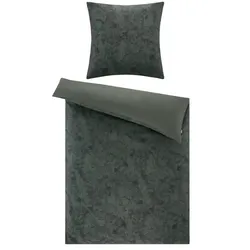 SCHÖNER WOHNEN Kollektion Satin Wende-Bettwäsche  True , grün , Maße (cm): B: 135