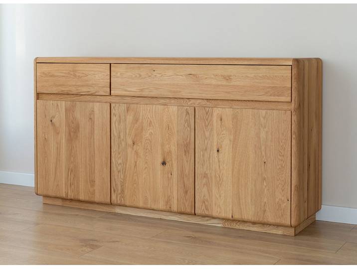 Sideboard Ronda aus massiver Wildeiche natur geölt – Montierte Lieferung – 3%-Vorkasse-Rabatt