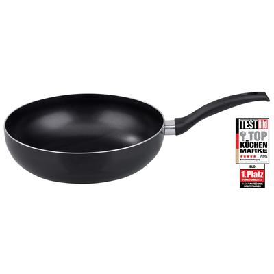 Wok ELO "Ducto Wok- und Pastapfanne", schwarz, H:7cm Ø:20cm, Pfannen, Wok, Induktion