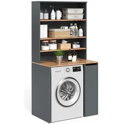 Vicco Viktor, Waschmaschinenschrank, Gold, Grau