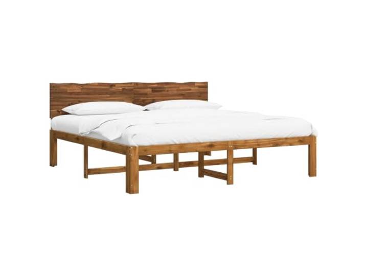 vidaXL Doppelbettgestell mit Kopfteil Rostock Natur 193 x 203 cm