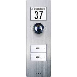 m-e modern-electronics VDV 720 Vistadoor Video-Türsprechanlage Kabelgebunden Außeneinheit 2 Familienhaus Edelstahl