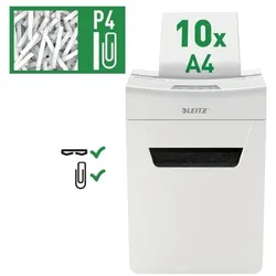 Leitz Aktenvernichter »IQ 10X Protect Premium« weiß, 33.5x48.9x21.8 cm