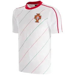 Copa Football, Herren, Fussballtrikot, Portugal 1984 auswärts Retro Trikot (S), Weiss