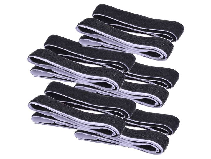 5er-Set Klettverschlussband, 1m x 20mm, selbstklebend, schwarz