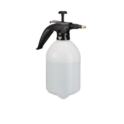 Relaxdays Drucksprüher 2 Liter, einstellbare Messingdüse, Wasser & Unkrautvernichter, Sprühflasche Garten, weiß/schwarz
