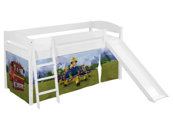 Lilokids Hochbett Kinderbett IDA Classic mit Rutsche FEUERWEHRMANN SAM LILOKIDS 90x200cm