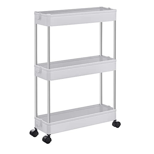 SONGMICS Keukentrolley met 3 niveaus en RVS frame