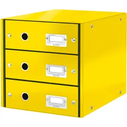 Leitz, Dokumentenablage, CLICK & STORE - Schubladenelemente - 3 Schubladen (A4)
