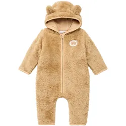 Bornino Country Love Plüschoverall Kapuze mit Ohren, beige, 74
