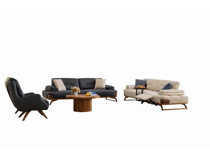JVmoebel Polstergarnitur Wohnzimmer Set Modern Mehrfarbig Designer-Couch Komfortabel Stoff, (4-tlg)