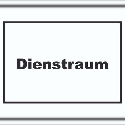 HB-Druck Dienstraum Schild mit Text Büro waagerecht A1 (594x841mm)