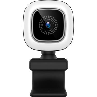 HYRICAN Webcam "HYRICAN ST-CAM554 UHD Webcam 3840x2160 Pixel mit Ringlicht 12MP", weiß, Camcorder