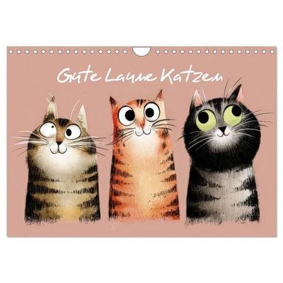 Gute Laune Katzen (Wandkalender 2027 DIN A4 quer), CALVENDO Monatskalender