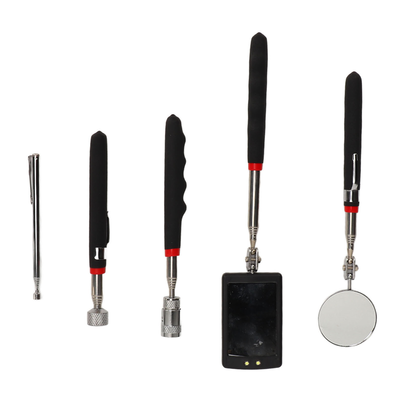 Cocosity Telescopische Grijper met LED-inspectiespiegel en Magnetische Grijper