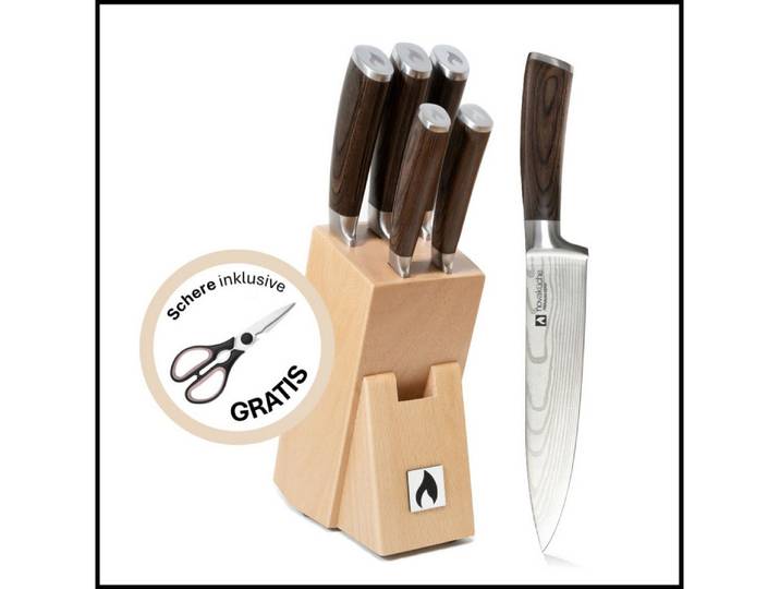 LIVINA HOME Messer-Set Set Kochmesser, Messerset - 5-tlg. Küchenmesser Set (6-tlg), als 5er oder 6er-Set erhältlich, Geschenkbox, Oster Deal Sale!