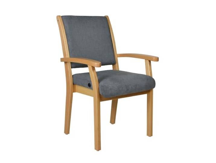 Devita Antidekubitus Stuhl Lucan Verschiedene Sitzhöhen Holzfarbe: Buche hell - Bezug Microfaser Taube - Sitzhöhe: 53 cm