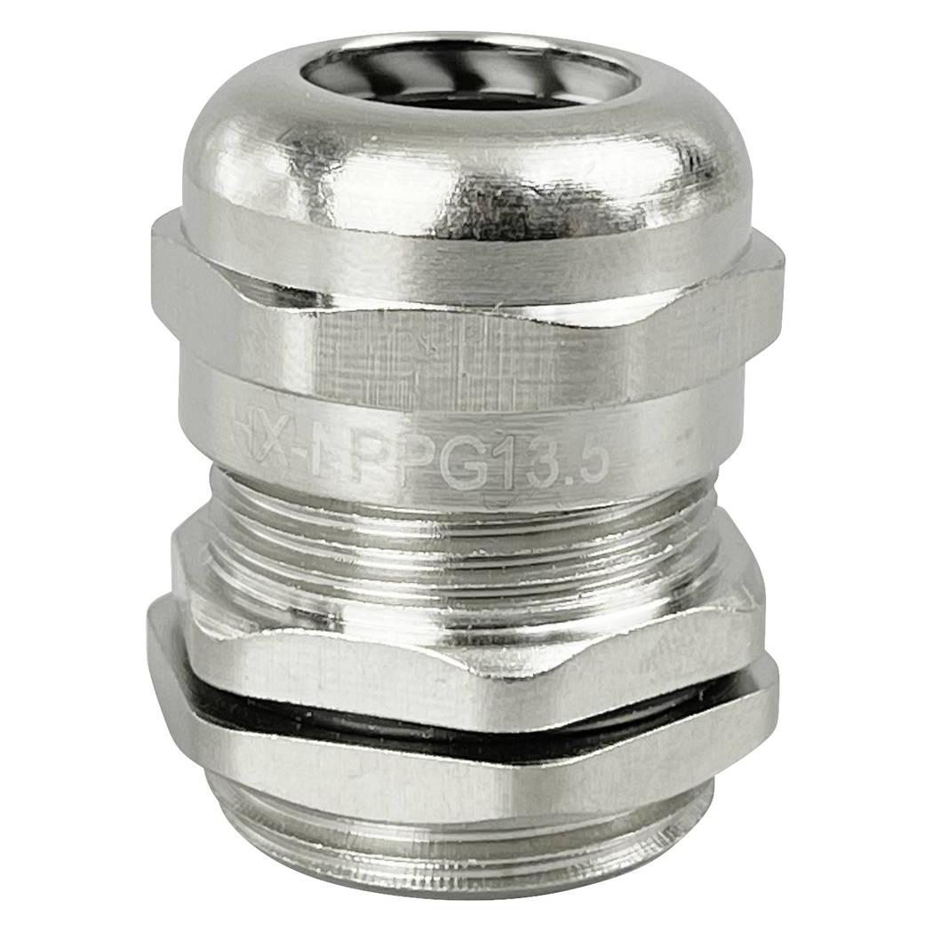 Tru Components TC-10302880 Kabelverschraubung PG13.5 Messing (vernickelt) Meta (TC-10302880)