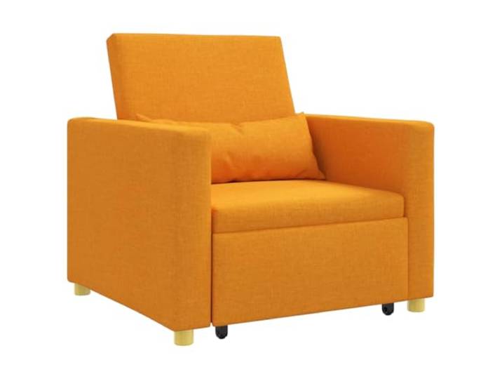 3-in-1 Schlafsofa für Einzelbett, umbaubar, Dunkelgelb, 90 x 165 x 87 cm Weiches Gewebe, Stahlrahmen, Lendenkissen inklusive, 3-in-1-Mechanismus, minimalistisches Design für den Innenbereich