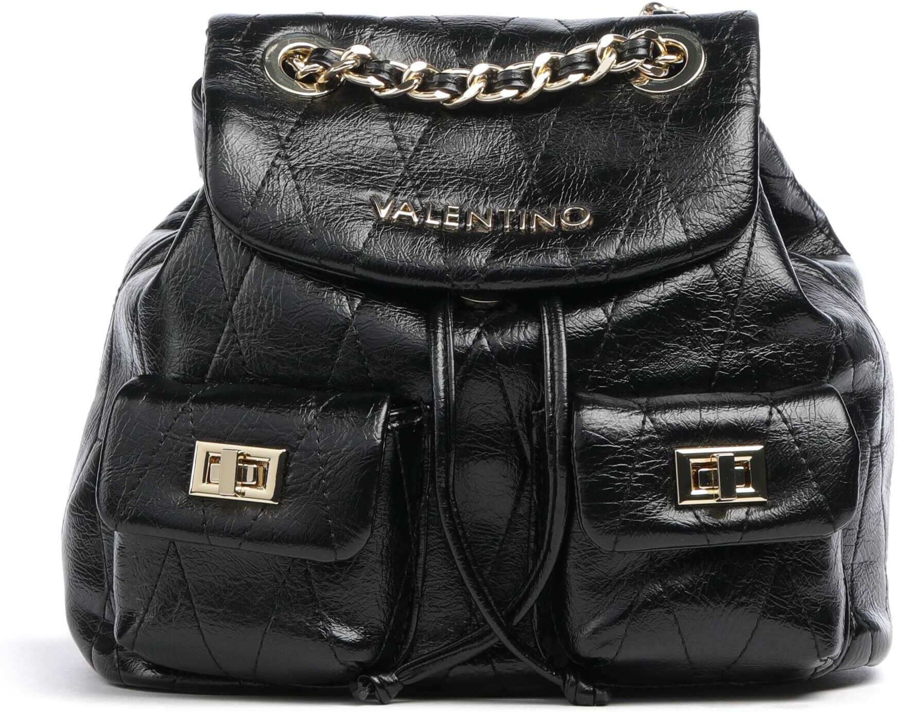 Valentino Bags Crystelle Rucksack-Tasche aus Leder, schwarz