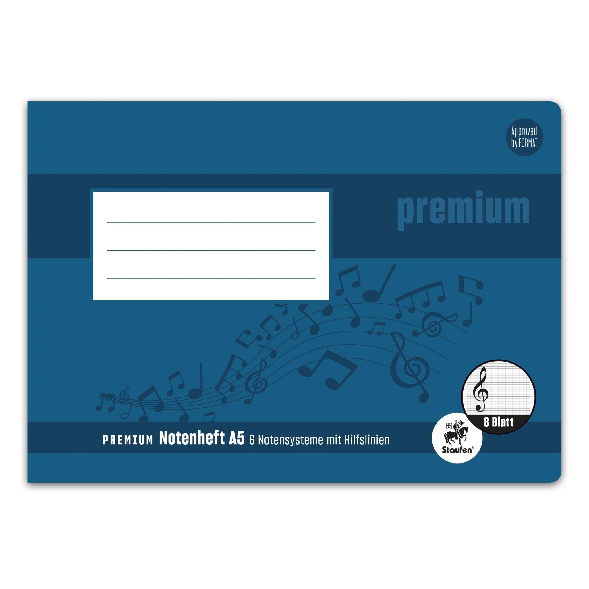 Staufen Notenheft Academy A5 quer 8BL (A5, Harter Einband) (734017513)
