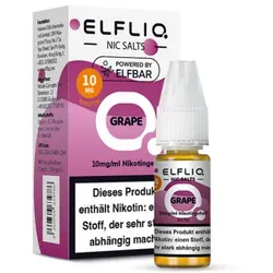 ELFLIQ – Grape NicSalt Liquid by ElfBar 10ml / 10mg