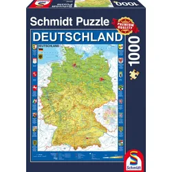 Schmidt Spiele Deutschlandkarte Puzzle 1000 Teile
