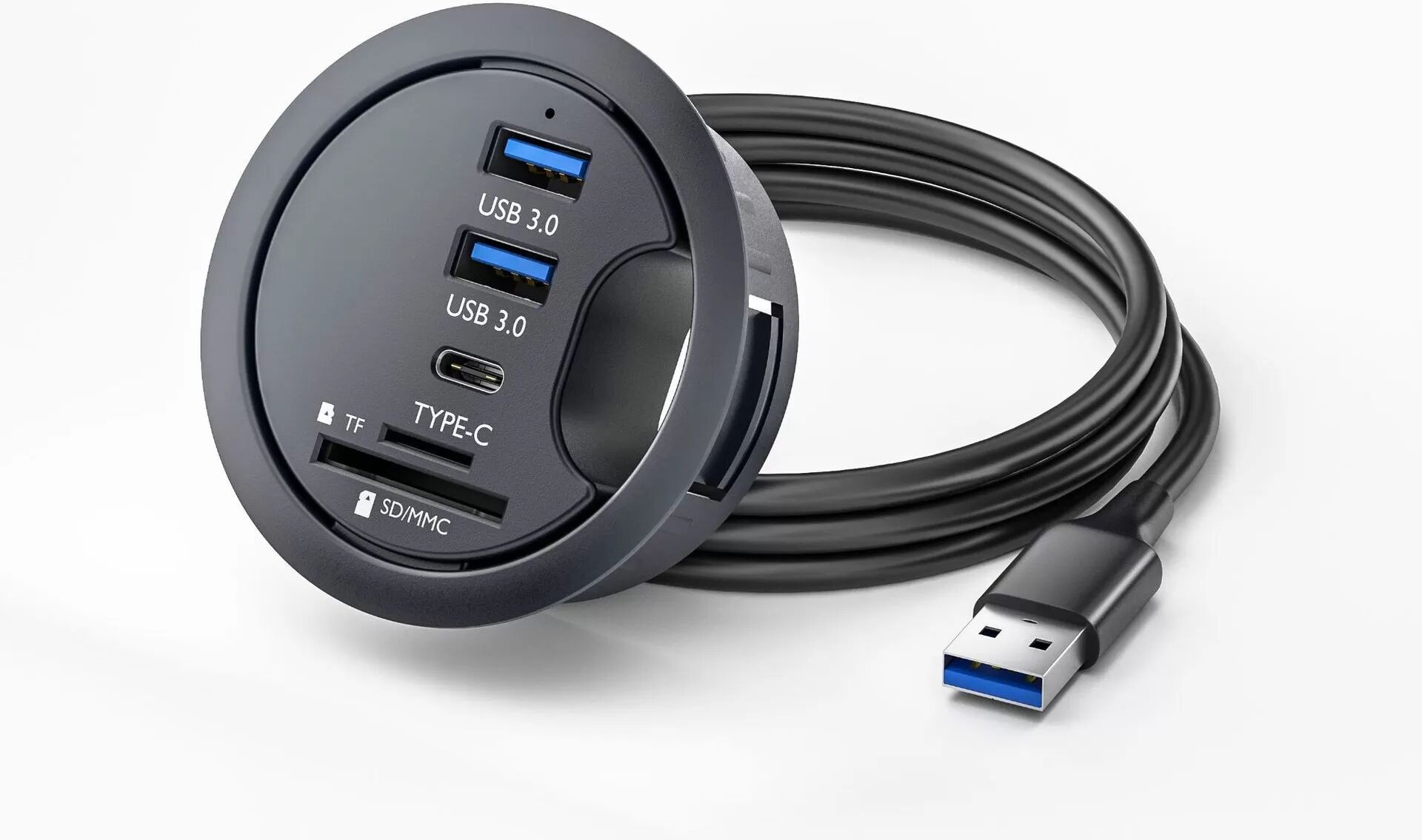 INF Vielseitiger USB 3.0 Hub mit Kartenleser und USB-Splitter